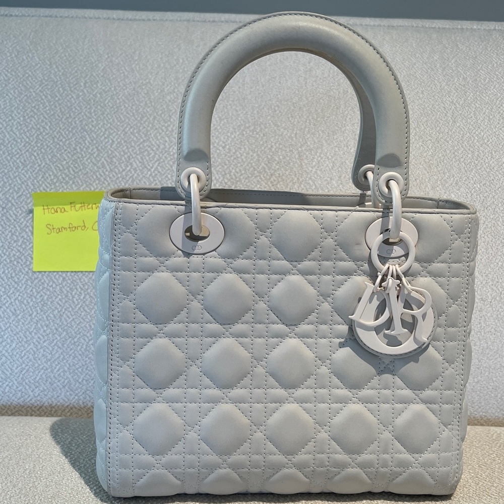 Lady Dior ultra matte cannage quilt calfskin medium bag
